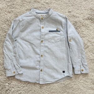 Zara Kids Light Gray Button Down Shirt